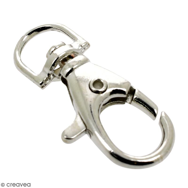 Porte clé mousqueton en métal - 4 cm - Anneau porte clé - Creavea
