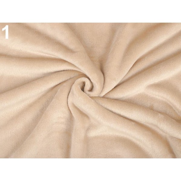 1m 1 Lightbeige en Flanelle de laine, Polaire, Microplush & Minky en Peluche Dot Tissu, Tissus - Photo n°1