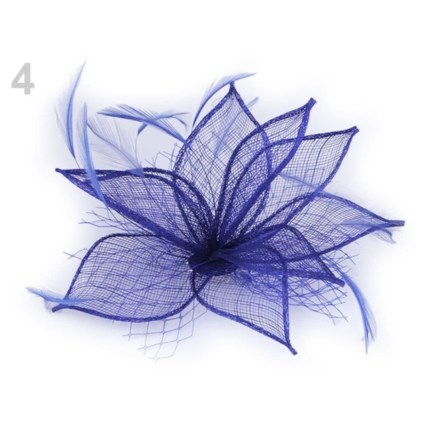 1pc 4 Bleu Marine Fascinator / Broche Fleur, Fascinators, la Mode des Chapeaux Et Accessoires - Photo n°1