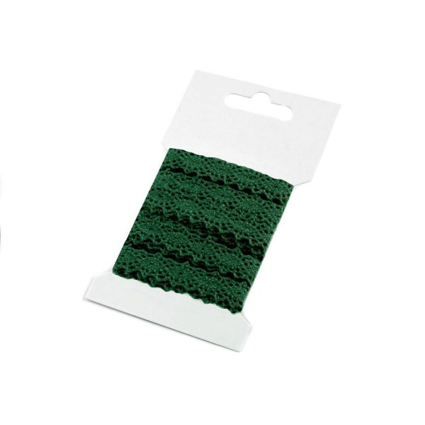 1card 21 Vert Sapin Coton Dentelle Garniture Largeur 12mm, Et de la Literie, de Madère, de la Mercer - Photo n°1