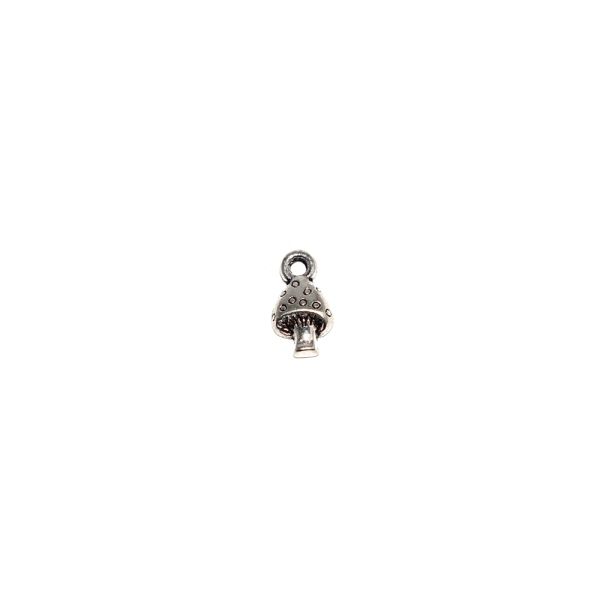 Mini champignon 8x12 mm métal argenté - Photo n°1