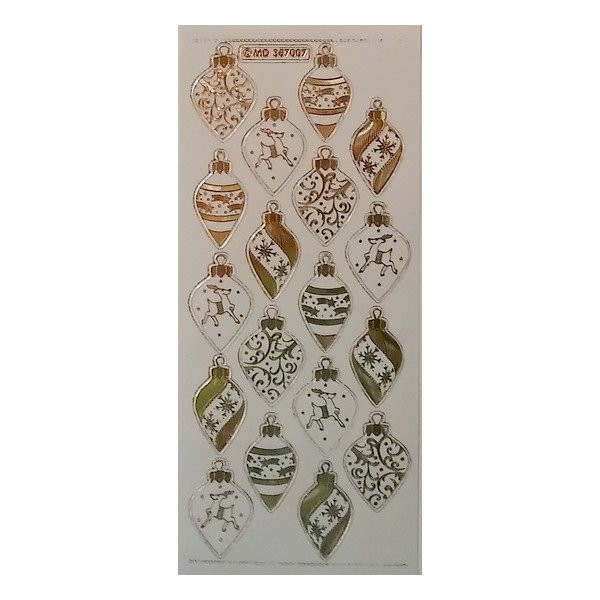 1 planche de stickers autocollants transparents embossage relief doré NOEL BOUGIE 7007 - Photo n°1