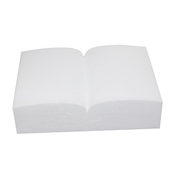 Grand Livre ouvert en polystyrène, long. 29,5 cm x larg. 20 cm ép. 5,2 cm, densité supérieure à cust - Photo n°1