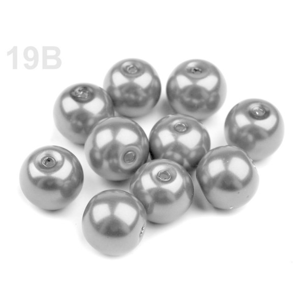 50g 19b Darksilver Rond Verre Perles Imitation Perles de 8mm, de Perles de Mariage, Perle de Fournit - Photo n°1