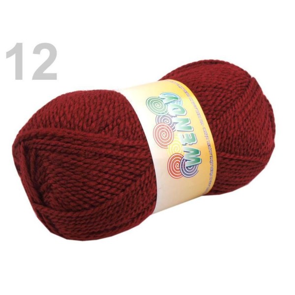 1pc 12 (2466) Grenat Fil à Tricoter 100 g Elian Wendy, Tricot, Crochet, Broderie, Mercerie, - Photo n°1