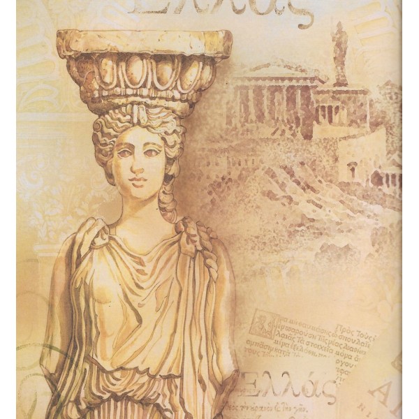 Feuille Papier Scrapbooking Grèce Antique SBB129 Stamperia 30x30 cm imprimé recto-verso - Photo n°2