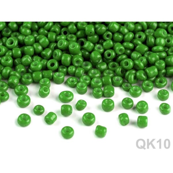50g Qk10green de Verre de Semences de Perles de rocaille 12/0 - 2mm - Photo n°1