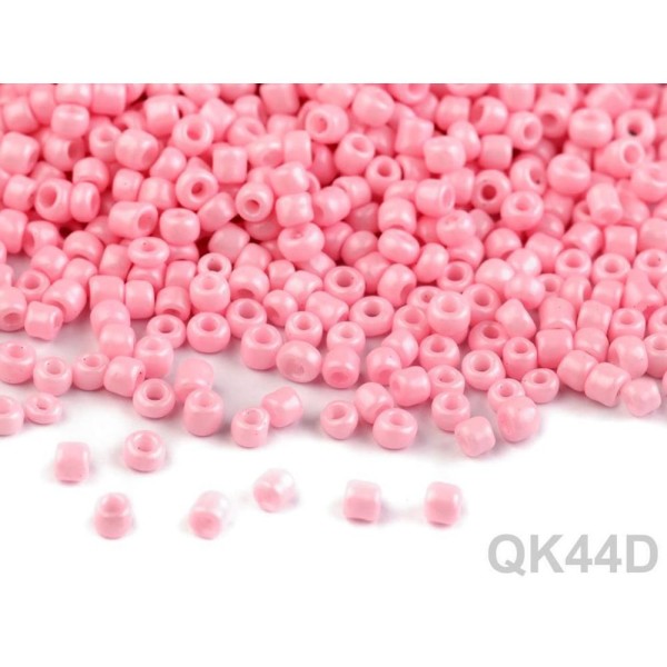 50g Qk44d Rose Milieu de Verre de Semences de Perles de rocaille 12/0 - 2mm - Photo n°1
