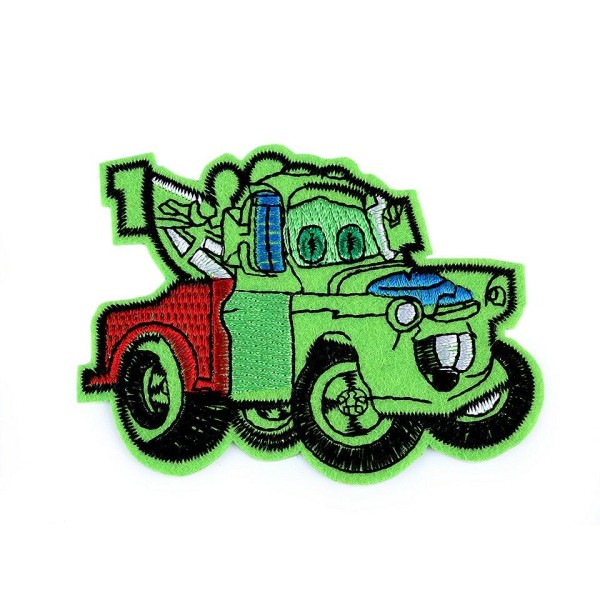 1pc Vert clair au Fer à repasser Patch Camion, Patchesand Coudre sur les taches, Coudre-sur, de réfl - Photo n°2