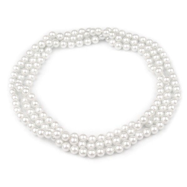 1pc Pearlwhite Multi-rangée Collier de Perles, Perle d'Imitation des Colliers, des Bijoux - Photo n°1