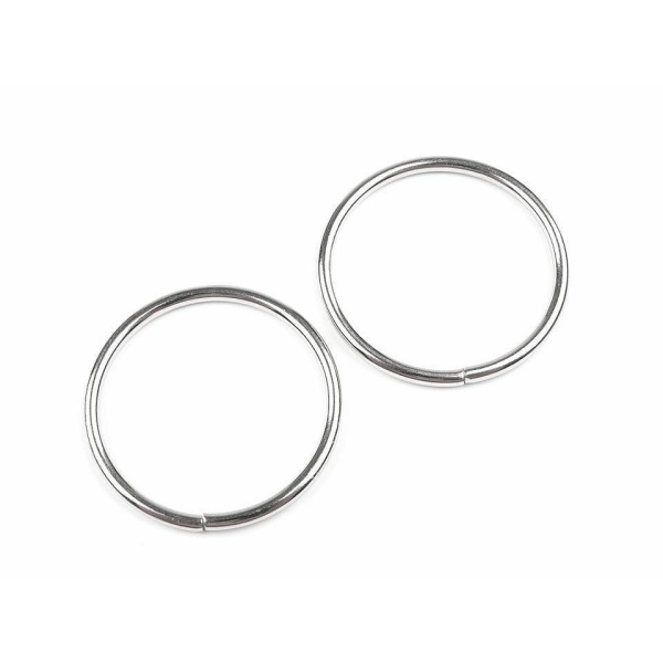 10pc Noir Nickel-Métal-O-rings Ø30mm, des Vêtements Et des anneaux en D, Matériel / Mercerie - Photo n°2