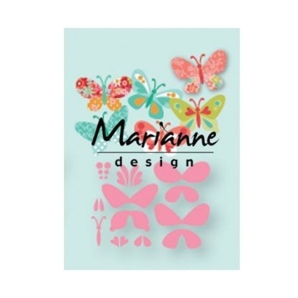 Matrice de découpe Eline's collectables Marianne Design - Papillons - 12 pcs - Photo n°2