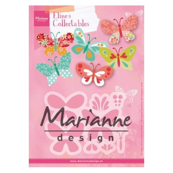 Matrice de découpe Eline's collectables Marianne Design - Papillons - 12 pcs - Photo n°1