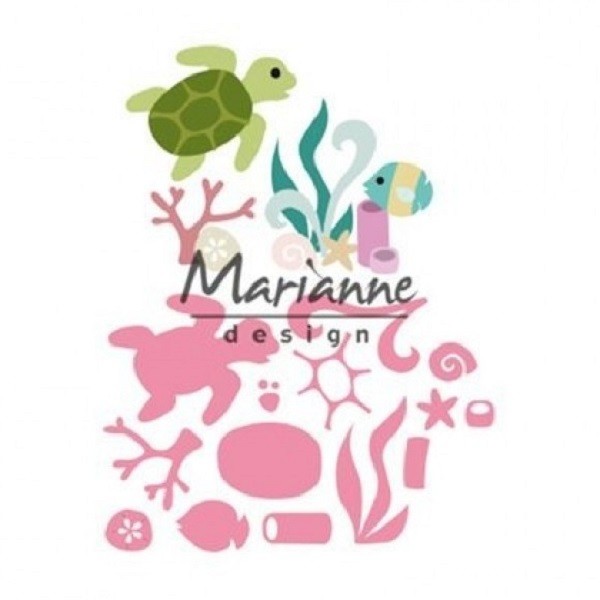 Matrice de découpe collectables Marianne Design - Fond marin - 14 pcs - Photo n°2