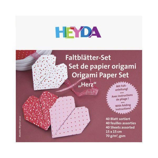 Les papiers d'Origami, De 15x15cm Mélange de Couleurs Avec des Coeurs, Pliage de l'Art, d'Artisanat, - Photo n°1
