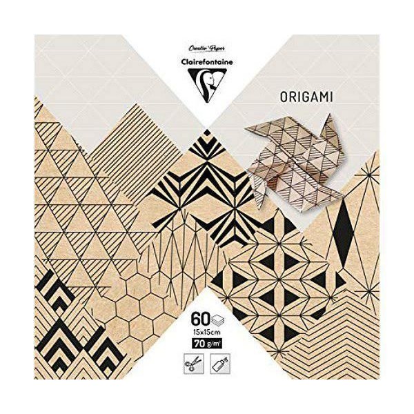 Papier Origami 15x15cm (60pcs) Kraft, le Papier découpé, des Fournitures d'Artisanat, de l'Artisanat - Photo n°1