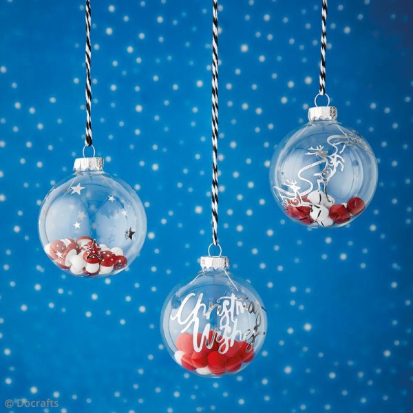 Boules de Noël en verre 7 cm - 3 pcs - Photo n°2