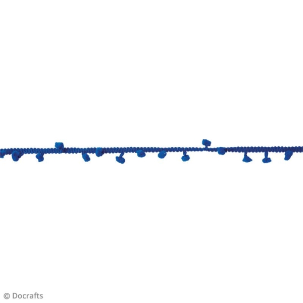 Galons à pompons Bleu - 3 mètres - Photo n°2