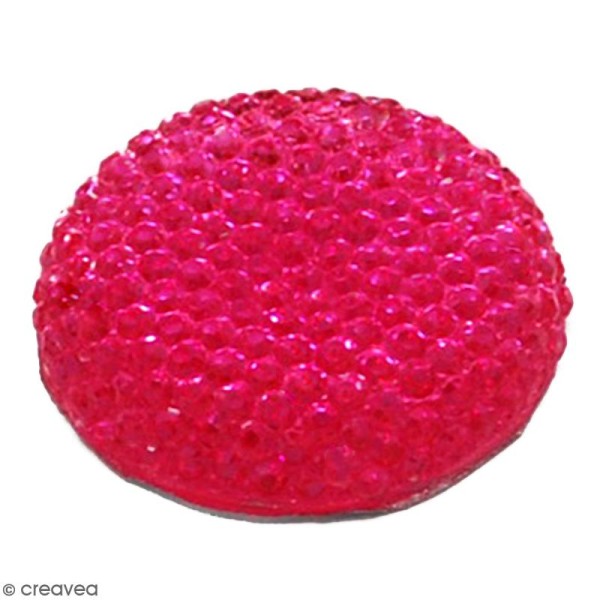 Cabochons Rond - Strass Multicolores - 24 mm - 10 pcs - Photo n°2