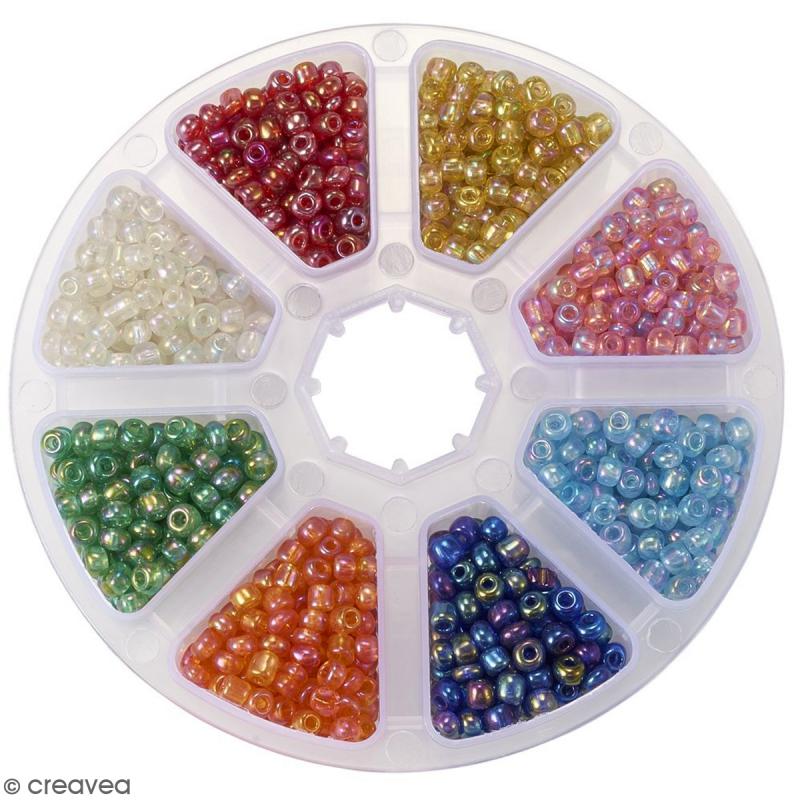 SPLENDEUR Perles Rocaille Perles De Verre 4 mm 17 g 