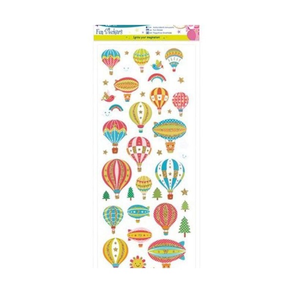 Autocollants Scintillants 10x23cm - Ballons, Clip Art, Carte de l'Embellissement, de l'Art de Scrapb - Photo n°1