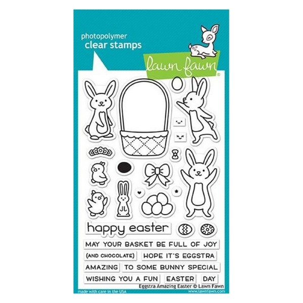 Tampon transparent Lawn Fawn - Eggstra Amazing Easter - 28 pcs - Photo n°1