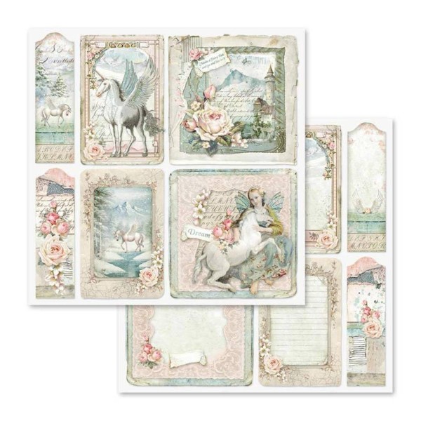 Papier scrapbooking Stamperia - Wonderland Fantasy Cards - 30,5 x 30,5 cm - Photo n°1