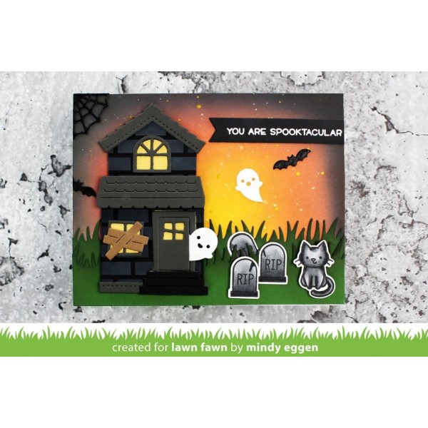 Matrice de découpe Lawn Fawn - Build-A-House Halloween - 13 pcs - Photo n°4