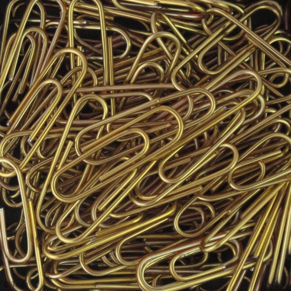 Trombones 2,5 cm - Jaune doré - 100 pcs - Photo n°3