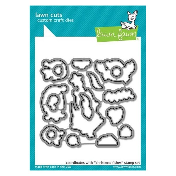 Tampon transparent Lawn Fawn - Christmas Fishes - 33 pcs - Photo n°5