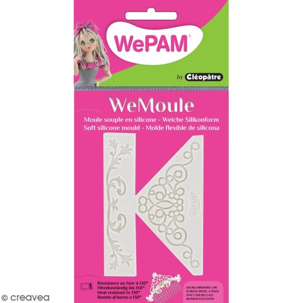 Moule silicone WePam Double broderie chic - Photo n°1