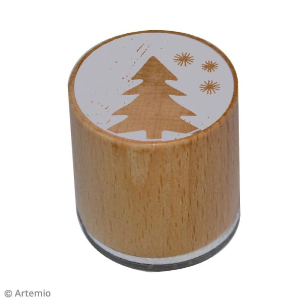 Tampon bois Woodies - Noël sapin - 3,5 cm - Photo n°5
