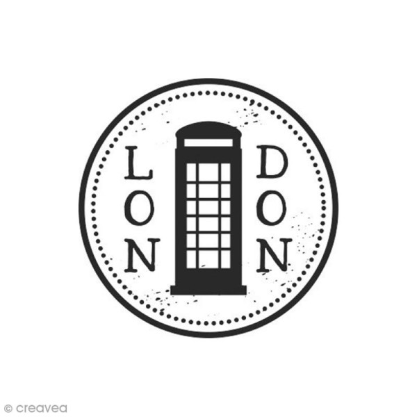 Tampon bois Woodies - London téléphone - 3,5 cm - Photo n°1