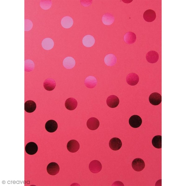 Papier scrapbooking Bazzill Foil - Lollipop à Pois métallisés - 30 x 30 cm - Photo n°1