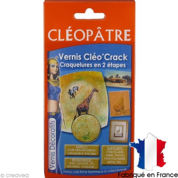 Vernis Cléo'Crack Cléopâtre 2 flacons de  100 gr avec fiche conseils - Photo n°1
