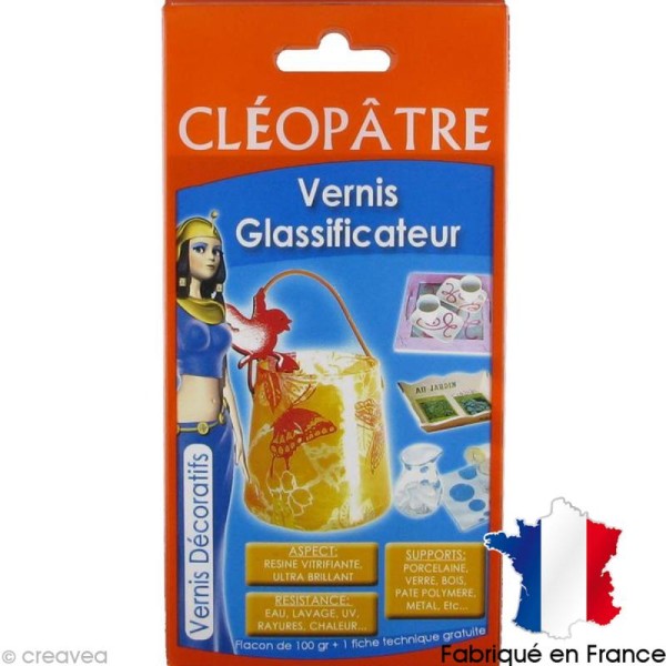 Vernis Glassificateur Cléopâtre 100 gr avec fiche conseils - Photo n°1