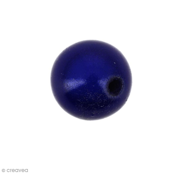Perle en verre - Bleu - 11 mm - Photo n°1