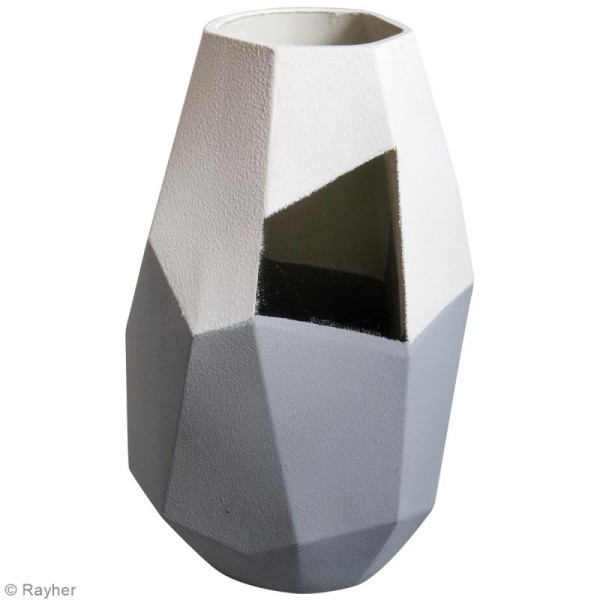 Vase en verre Facetté - 10 x 10 x 18 cm - Photo n°2