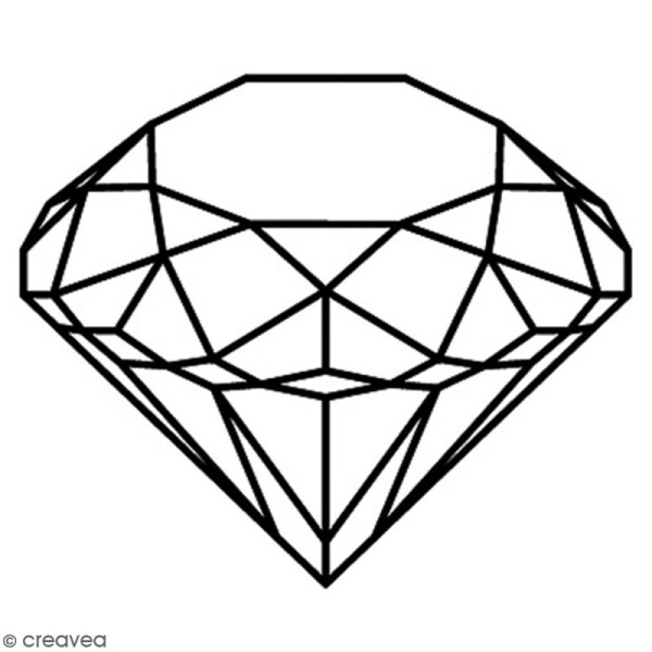 Tampon Bois Artemio - Diamant - 4 x 3,7 cm - Photo n°1