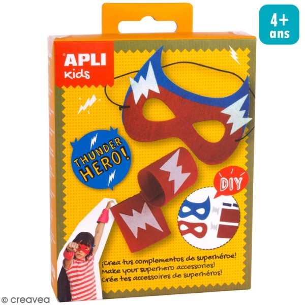 Mini Kit créatif Masque - Super Hero rouge et bleu - Photo n°1