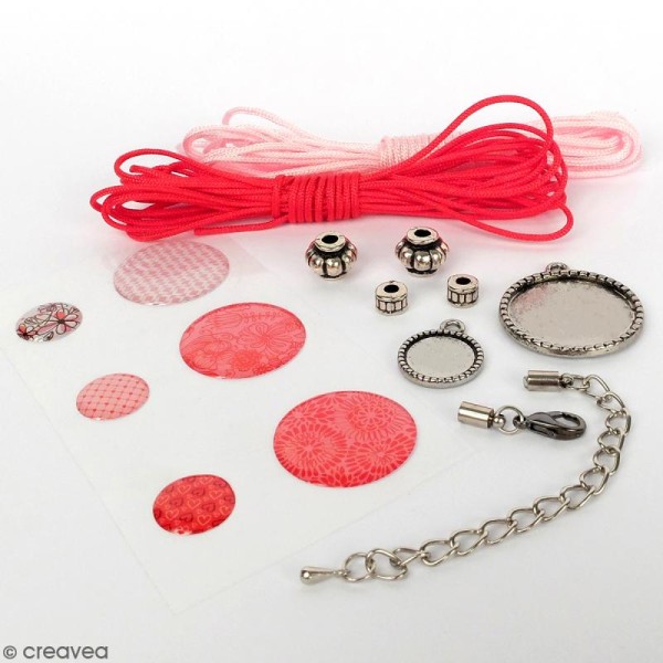 Kit pour création de bijoux Amour - Collier et bracelet à tresser - Photo n°2