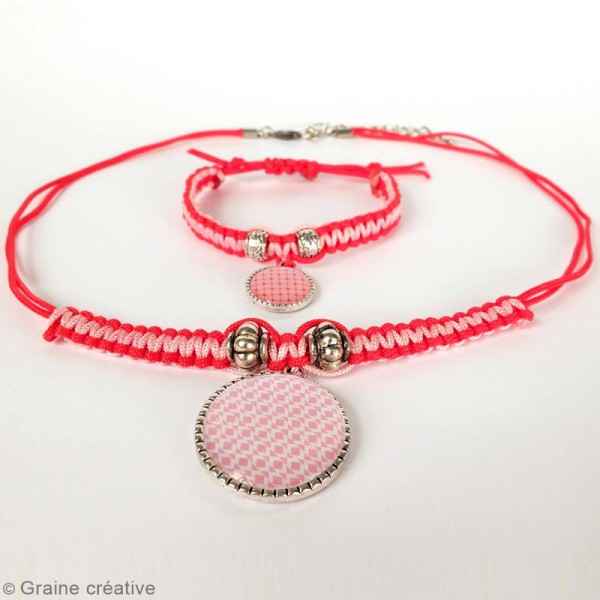 Kit pour création de bijoux Amour - Collier et bracelet à tresser - Photo n°4