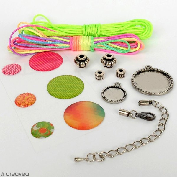 Kit pour création de bijoux Rainbow - Collier et bracelet à tresser - Photo n°2