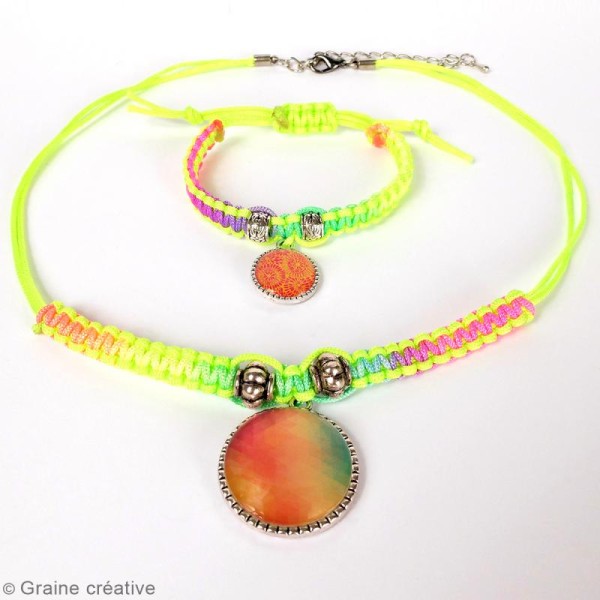 Kit pour création de bijoux Rainbow - Collier et bracelet à tresser - Photo n°4