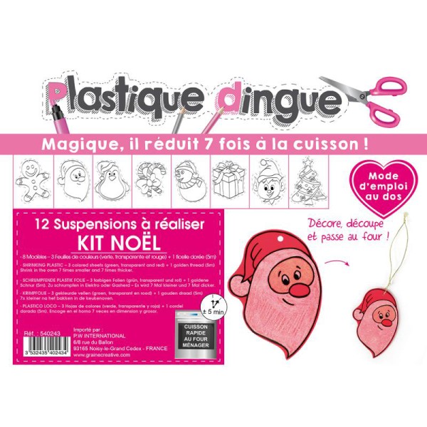 Kit plastique dingue - Pour 12 suspensions de Noël - Photo n°1