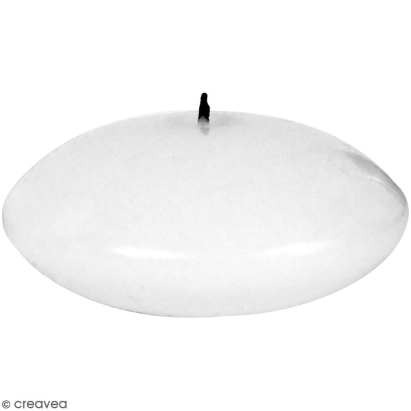 Bougie blanche flottante - 8 cm de diamètre - Photo n°1