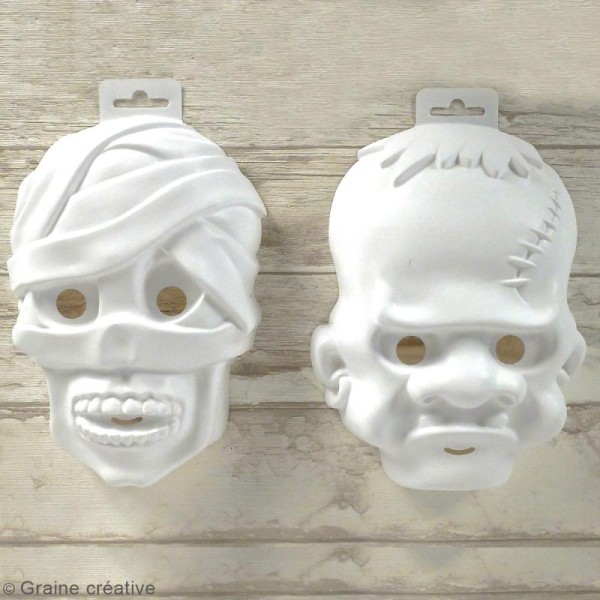 Lot de 2 masques fins Monstres - 22 x 16 cm - Photo n°5