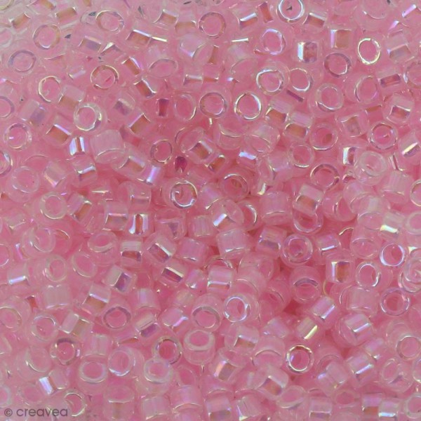 Perles Miyuki Delica 11/0 - DB0055 - Lined Pale Pink AB - 5g - Photo n°1