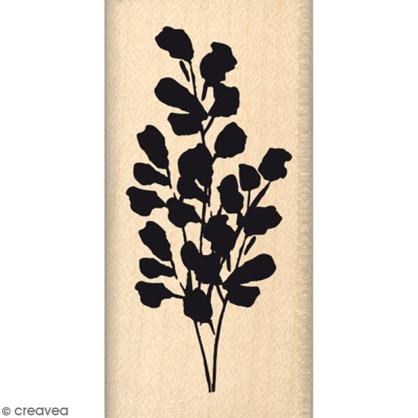 Tampon Bois Plante floue - 3 x 6 cm - Photo n°1