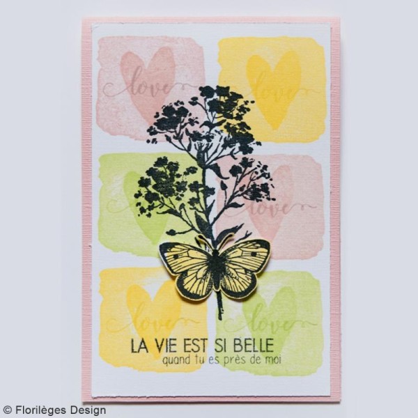 Tampon Bois Grande fleur étoilée - 4 x 4 cm - Photo n°4